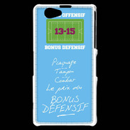 Coque Sony Xperia Z1 Compact Plaquage Bonus offensif-défensif Bleu