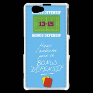 Coque Sony Xperia Z1 Compact Merci l'arbitre Bonus offensif-défensif Bleu