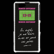 Coque Sony Xperia Z1 Compact Les potes Bonus offensif-défensif Noir