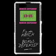Coque Sony Xperia Z1 Compact Fin de match Bonus offensif-défensif Noir