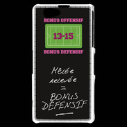 Coque Sony Xperia Z1 Compact Mêlée relevée Bonus offensif-défensif Noir