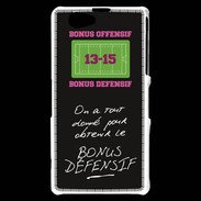 Coque Sony Xperia Z1 Compact Obtenir le Bonus offensif-défensif Noir