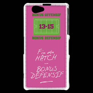 Coque Sony Xperia Z1 Compact Fin de match Bonus offensif-défensif Rose