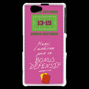 Coque Sony Xperia Z1 Compact Merci l'arbitre Bonus offensif-défensif Rose
