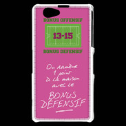 Coque Sony Xperia Z1 Compact 1 point bonus offensif-défensif Rose