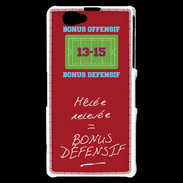 Coque Sony Xperia Z1 Compact Mêlée relevée Bonus offensif-défensif Rouge