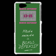 Coque Sony Xperia Z1 Compact Mêlée relevée Bonus offensif-défensif Vert