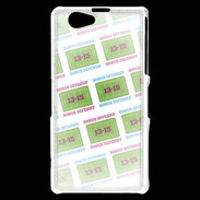 Coque Sony Xperia Z1 Compact Dégradé Bonus Offensif-défensif Blanc