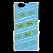 Coque Sony Xperia Z1 Compact Dégradé Bonus Offensif-défensif Bleu