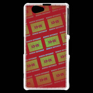 Coque Sony Xperia Z1 Compact Dégradé Bonus Offensif-défensif Rouge