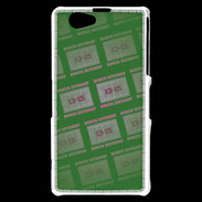 Coque Sony Xperia Z1 Compact Dégradé Bonus Offensif-défensif Vert