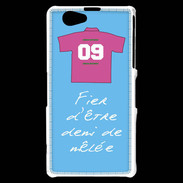 Coque Sony Xperia Z1 Compact Demi de mêlée Bonus offensif-défensif Bleu