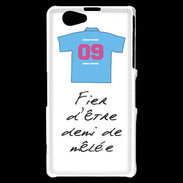 Coque Sony Xperia Z1 Compact Demi de mêlée Bonus offensif-défensif Blanc 2