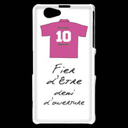 Coque Sony Xperia Z1 Compact Demi d'ouverture Bonus offensif-défensif Blanc