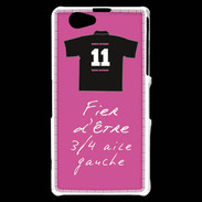 Coque Sony Xperia Z1 Compact 3/4 aile gauche Bonus offensif-défensif Rose 2