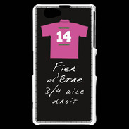 Coque Sony Xperia Z1 Compact 3/4 aile droit Bonus offensif-défensif Noir