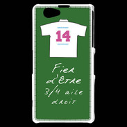 Coque Sony Xperia Z1 Compact 3/4 aile droit Bonus offensif-défensif Vert