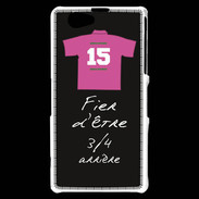 Coque Sony Xperia Z1 Compact 3/4 arrière Bonus offensif-défensif Noir