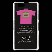 Coque Sony Xperia Z1 Compact Moi je l'ai épousé Bonus offensif-défensif Noir