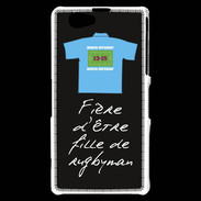 Coque Sony Xperia Z1 Compact Fille de rugbyman Bonus offensif-défensif Noir 2