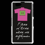 Coque Sony Xperia Z1 Compact Mère de rugbyman Bonus offensif-défensif Noir 
