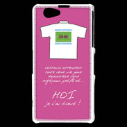 Coque Sony Xperia Z1 Compact Moi je l'ai élevé Bonus offensif-défensif Rose