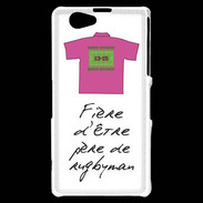 Coque Sony Xperia Z1 Compact Père de rugbyman Bonus offensif-défensif Blanc