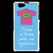 Coque Sony Xperia Z1 Compact Père de rugbyman Bonus offensif-défensif Bleu