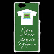 Coque Sony Xperia Z1 Compact Père de rugbyman Bonus offensif-défensif Vert
