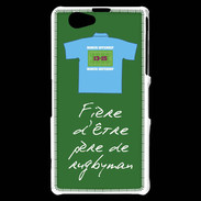 Coque Sony Xperia Z1 Compact Père de rugbyman Bonus offensif-défensif Vert 2