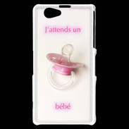 Coque Sony Xperia Z1 Compact J'attend un bébé PR