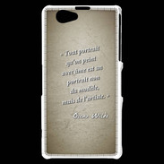 Coque Sony Xperia Z1 Compact Portrait Ame Sepia Citation Oscar Wilde