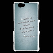 Coque Sony Xperia Z1 Compact Public génie Turquoise Citation Oscar Wilde