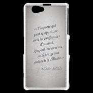 Coque Sony Xperia Z1 Compact Sympathiser Gris Citation Oscar Wilde