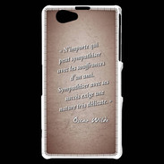 Coque Sony Xperia Z1 Compact Sympathiser Rouge Citation Oscar Wilde