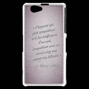Coque Sony Xperia Z1 Compact Sympathiser Rose Citation Oscar Wilde