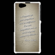 Coque Sony Xperia Z1 Compact Sympathiser Sepia Citation Oscar Wilde