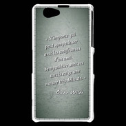 Coque Sony Xperia Z1 Compact Sympathiser Vert Citation Oscar Wilde