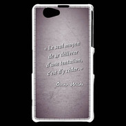 Coque Sony Xperia Z1 Compact Tentation Violet Citation Oscar Wilde