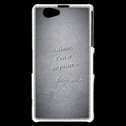 Coque Sony Xperia Z1 Compact Aimer Noir Citation Oscar Wilde