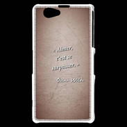 Coque Sony Xperia Z1 Compact Aimer Rouge Citation Oscar Wilde