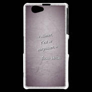 Coque Sony Xperia Z1 Compact Aimer Violet Citation Oscar Wilde