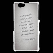 Coque Sony Xperia Z1 Compact Chaque fois Gris Citation Oscar Wilde