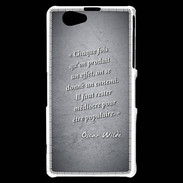 Coque Sony Xperia Z1 Compact Chaque fois Noir Citation Oscar Wilde