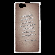 Coque Sony Xperia Z1 Compact Chaque fois Rouge Citation Oscar Wilde