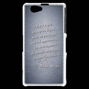 Coque Sony Xperia Z1 Compact Esprits légers Bleu Citation Oscar Wilde