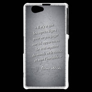 Coque Sony Xperia Z1 Compact Esprits légers Noir Citation Oscar Wilde