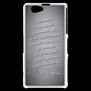 Coque Sony Xperia Z1 Compact Homme animal Noir Citation Oscar Wilde