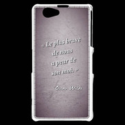 Coque Sony Xperia Z1 Compact Brave Violet Citation Oscar Wilde