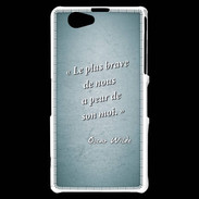 Coque Sony Xperia Z1 Compact Brave Turquoise Citation Oscar Wilde